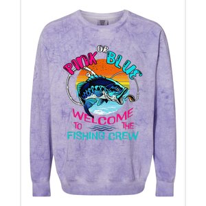 Gender Reveal Fishing Design For A Fishermen Colorblast Crewneck Sweatshirt