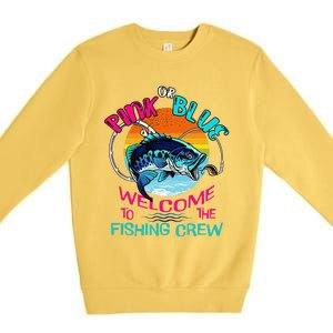 Gender Reveal Fishing Design For A Fishermen Premium Crewneck Sweatshirt