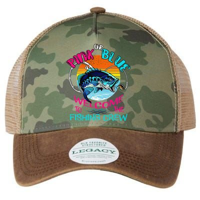 Gender Reveal Fishing Design For A Fishermen Legacy Tie Dye Trucker Hat