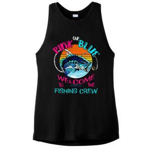 Gender Reveal Fishing Design For A Fishermen Ladies PosiCharge Tri-Blend Wicking Tank