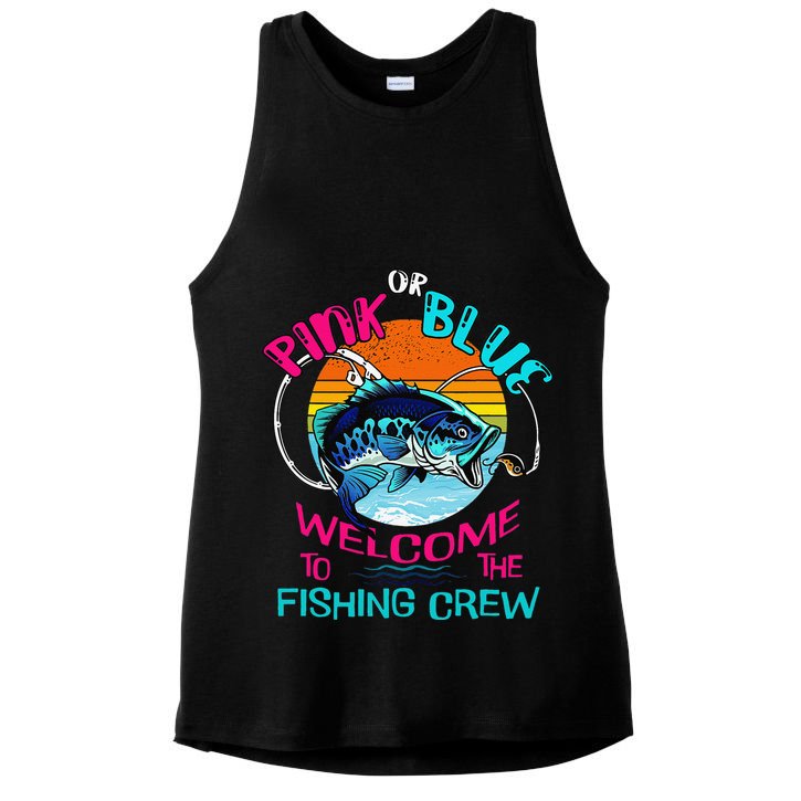 Gender Reveal Fishing Design For A Fishermen Ladies PosiCharge Tri-Blend Wicking Tank