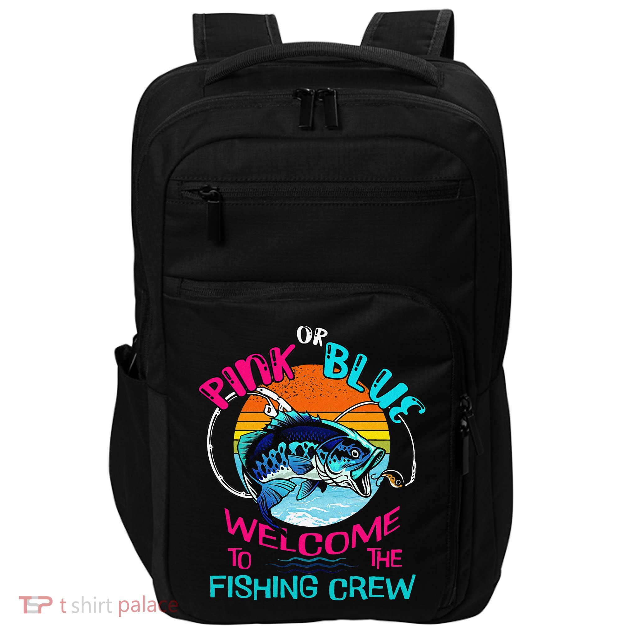 Gender Reveal Fishing Design For A Fishermen Impact Tech Backpack