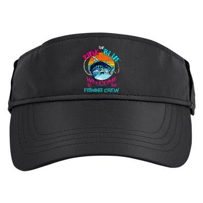Gender Reveal Fishing Design For A Fishermen Adult Drive Performance Visor