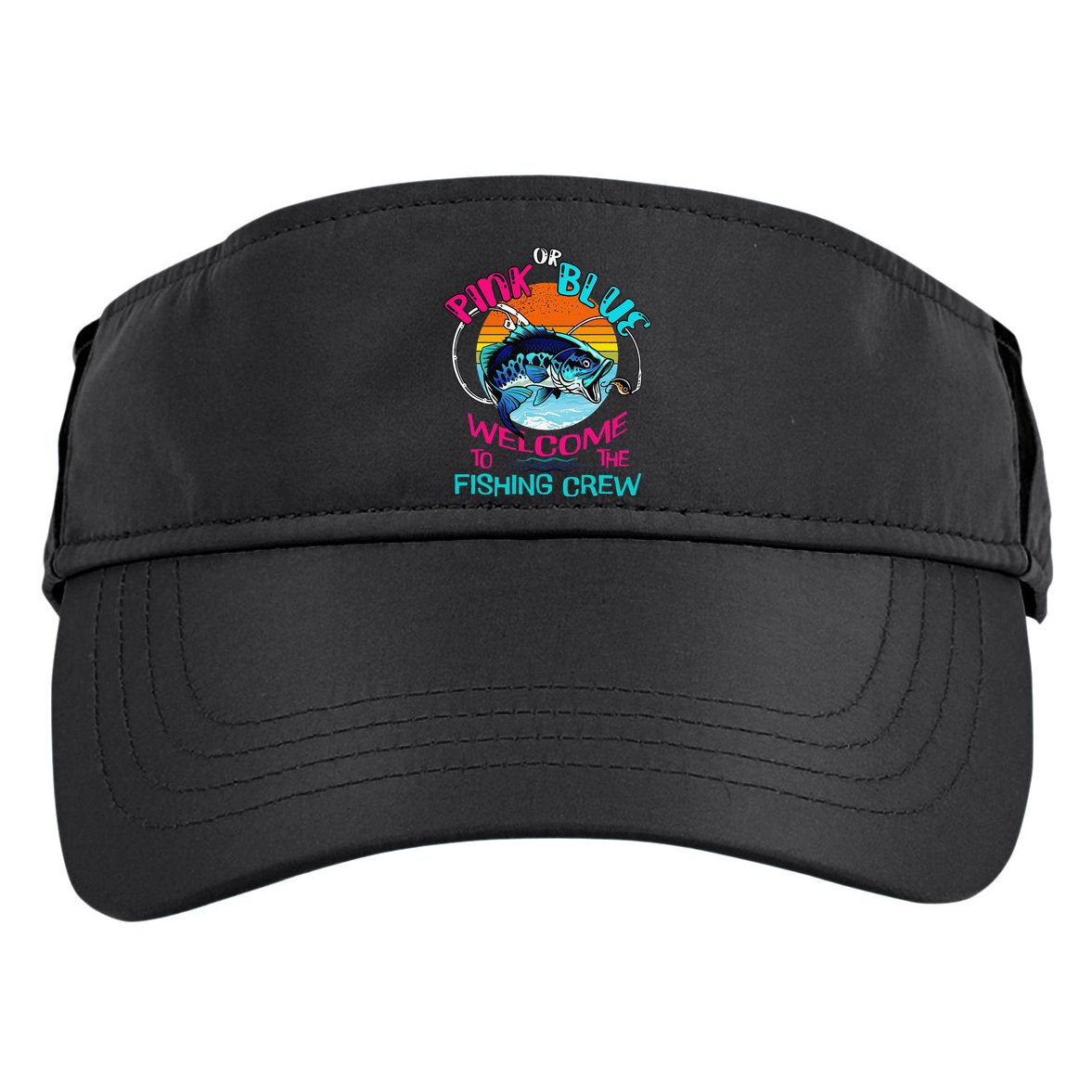 Gender Reveal Fishing Design For A Fishermen Adult Drive Performance Visor