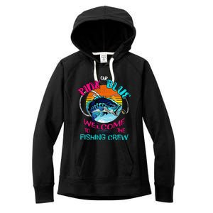 Gender Reveal Fishing Design For A Fishermen Women's Fleece Hoodie