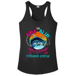 Gender Reveal Fishing Design For A Fishermen Ladies PosiCharge Competitor Racerback Tank