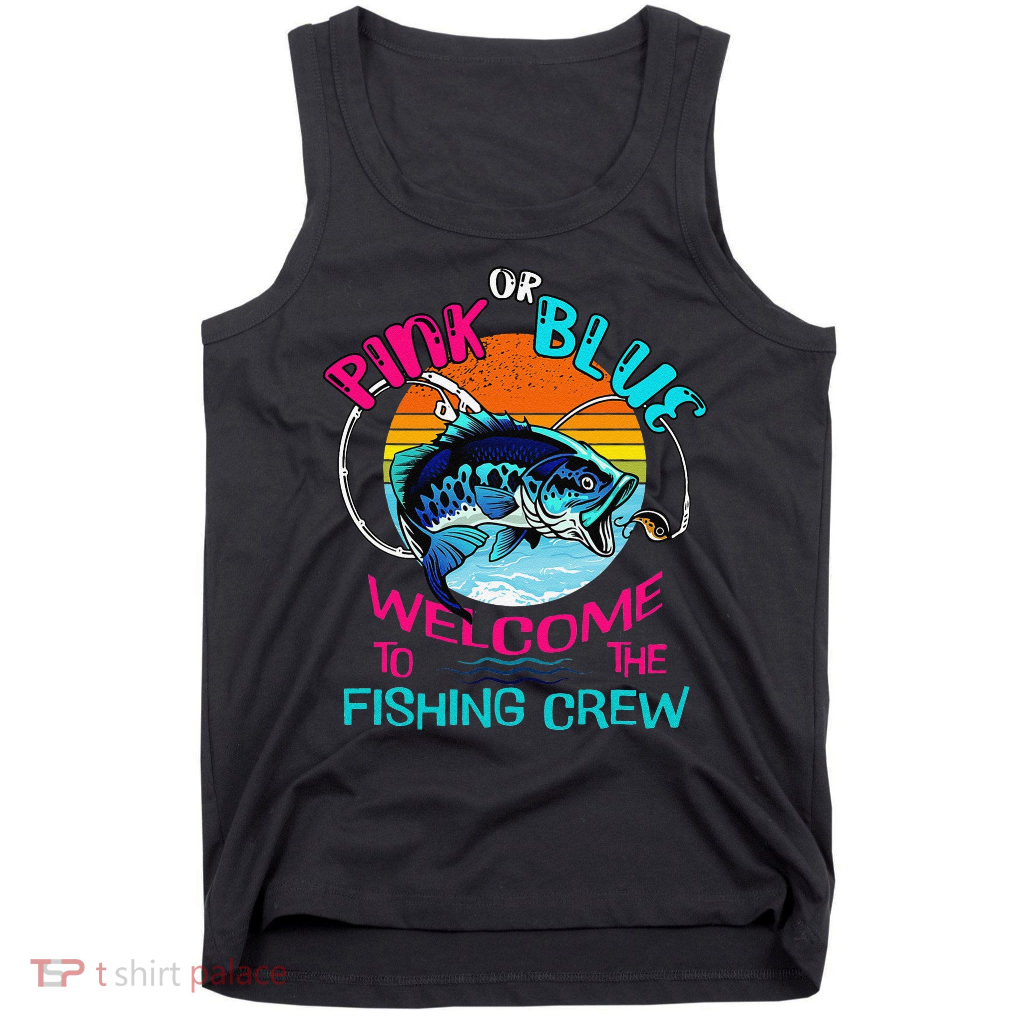 Gender Reveal Fishing Design For A Fishermen Tank Top