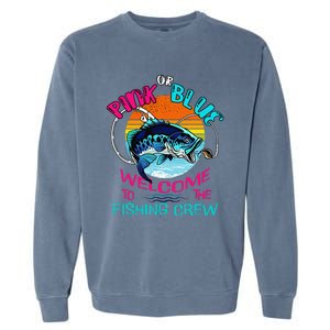 Gender Reveal Fishing Design For A Fishermen Garment-Dyed Sweatshirt