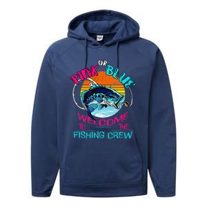 Gender Reveal Fishing Design For A Fishermen Performance Fleece Hoodie