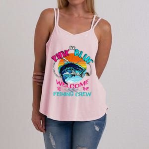 Gender Reveal Fishing Design For A Fishermen Women's Strappy Tank