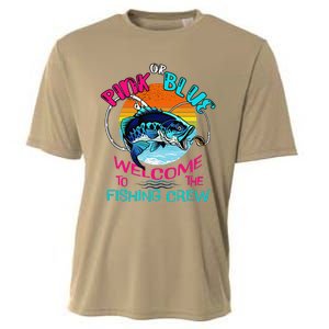 Gender Reveal Fishing Design For A Fishermen Cooling Performance Crew T-Shirt