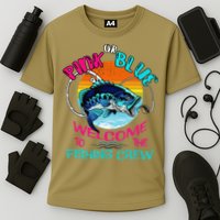 Gender Reveal Fishing Design For A Fishermen Cooling Performance Crew T-Shirt