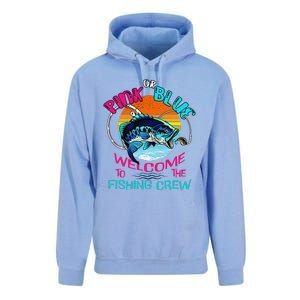 Gender Reveal Fishing Design For A Fishermen Unisex Surf Hoodie