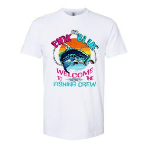 Gender Reveal Fishing Design For A Fishermen Softstyle CVC T-Shirt