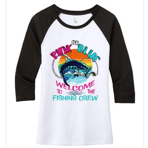 Gender Reveal Fishing Design For A Fishermen Women's Tri-Blend 3/4-Sleeve Raglan Shirt