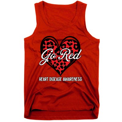 Go Red For Womens Heart Disease Awareness Month Leopard Tank Top