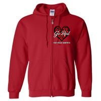 Go Red For Womens Heart Disease Awareness Month Leopard Full Zip Hoodie