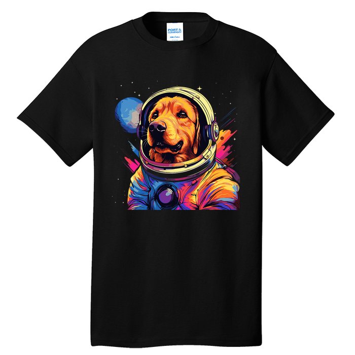 Golden Retriever Funny Golden Retriever Astronaut Tall T-Shirt