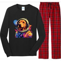 Golden Retriever Funny Golden Retriever Astronaut Long Sleeve Pajama Set