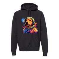 Golden Retriever Funny Golden Retriever Astronaut Premium Hoodie