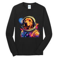 Golden Retriever Funny Golden Retriever Astronaut Tall Long Sleeve T-Shirt