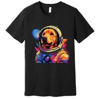 Golden Retriever Funny Golden Retriever Astronaut Premium T-Shirt