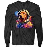 Golden Retriever Funny Golden Retriever Astronaut Tie-Dye Long Sleeve Shirt