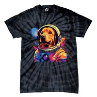 Golden Retriever Funny Golden Retriever Astronaut Tie-Dye T-Shirt