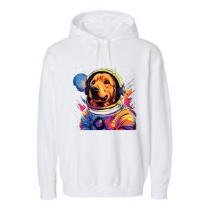 Golden Retriever Funny Golden Retriever Astronaut Garment-Dyed Fleece Hoodie