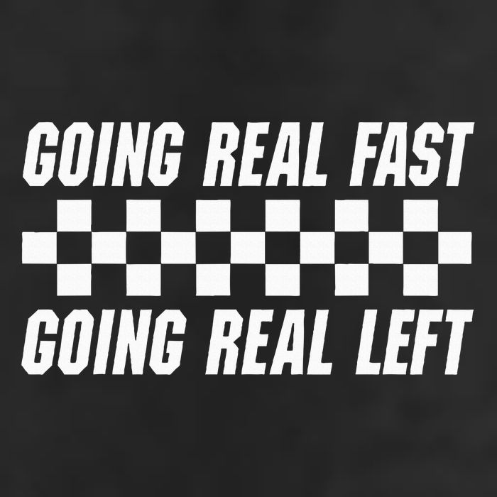 Going Real Fast And Going Real Left Funny Memes Joke Racing 7 Panel Mesh Trucker Snapback Hat