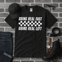 Going Real Fast And Going Real Left Funny Memes Joke Racing Tall T-Shirt