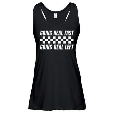 Going Real Fast And Going Real Left Funny Memes Joke Racing Ladies Essential Flowy Tank