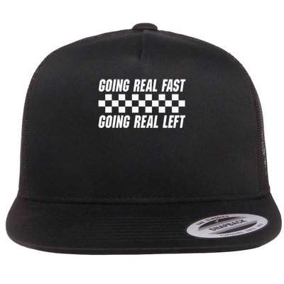 Going Real Fast And Going Real Left Funny Memes Joke Racing Flatbill Hat