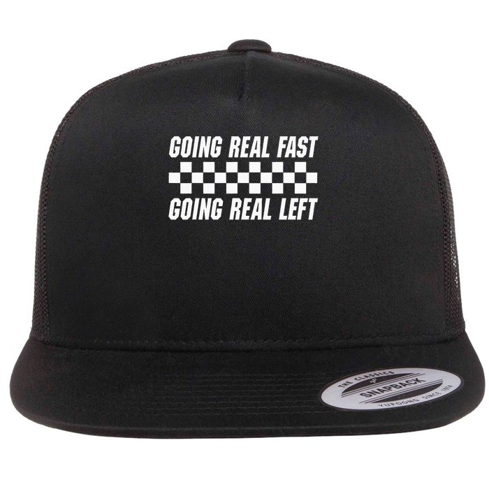 Going Real Fast And Going Real Left Funny Memes Joke Racing Flatbill Hat