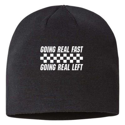 Going Real Fast And Going Real Left Funny Memes Joke Racing Sustainable Beanie
