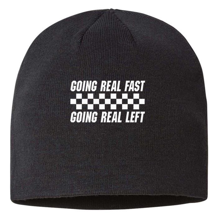Going Real Fast And Going Real Left Funny Memes Joke Racing Sustainable Beanie