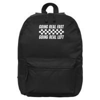 Going Real Fast And Going Real Left Funny Memes Joke Racing 16 in Basic Backpack