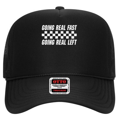Going Real Fast And Going Real Left Funny Memes Joke Racing Trucker Hat