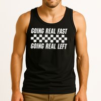 Going Real Fast And Going Real Left Funny Memes Joke Racing Tank Top