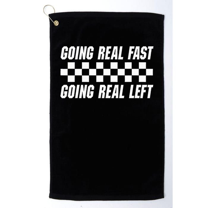 Going Real Fast And Going Real Left Funny Memes Joke Racing Golf Towel