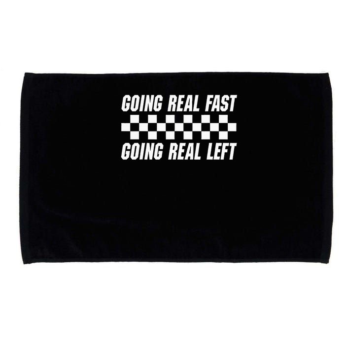 Going Real Fast And Going Real Left Funny Memes Joke Racing Microfiber Hand Towel