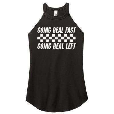 Going Real Fast And Going Real Left Funny Memes Joke Racing Women's Perfect Tri Rocker Tank