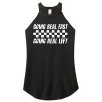 Going Real Fast And Going Real Left Funny Memes Joke Racing Women's Perfect Tri Rocker Tank