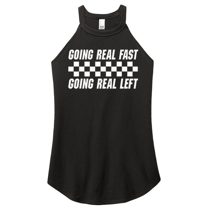 Going Real Fast And Going Real Left Funny Memes Joke Racing Women's Perfect Tri Rocker Tank