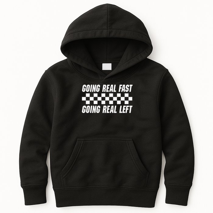 Going Real Fast And Going Real Left Funny Memes Joke Racing Kids Hoodie