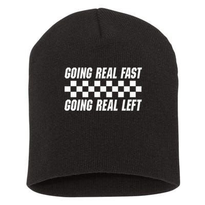 Going Real Fast And Going Real Left Funny Memes Joke Racing Short Acrylic Beanie