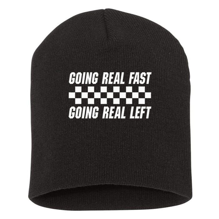 Going Real Fast And Going Real Left Funny Memes Joke Racing Short Acrylic Beanie