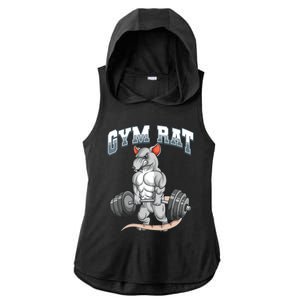 Gym Rat Fitness Bodybuilding Ladies PosiCharge Tri-Blend Wicking Draft Hoodie Tank