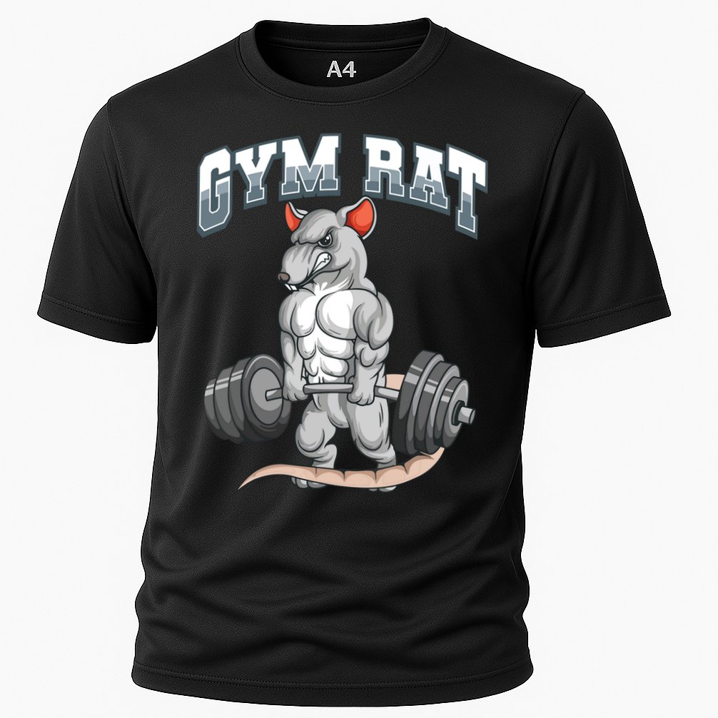 Gym Rat Fitness Bodybuilding Cooling Performance Crew T-Shirt