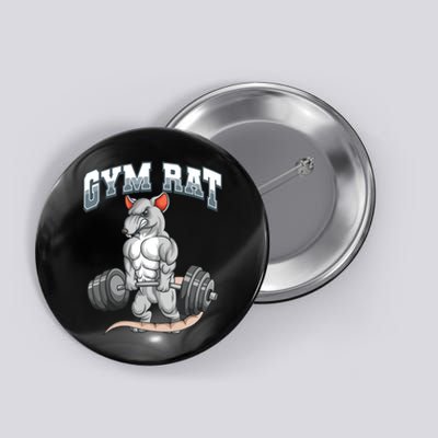 Gym Rat Fitness Bodybuilding Button